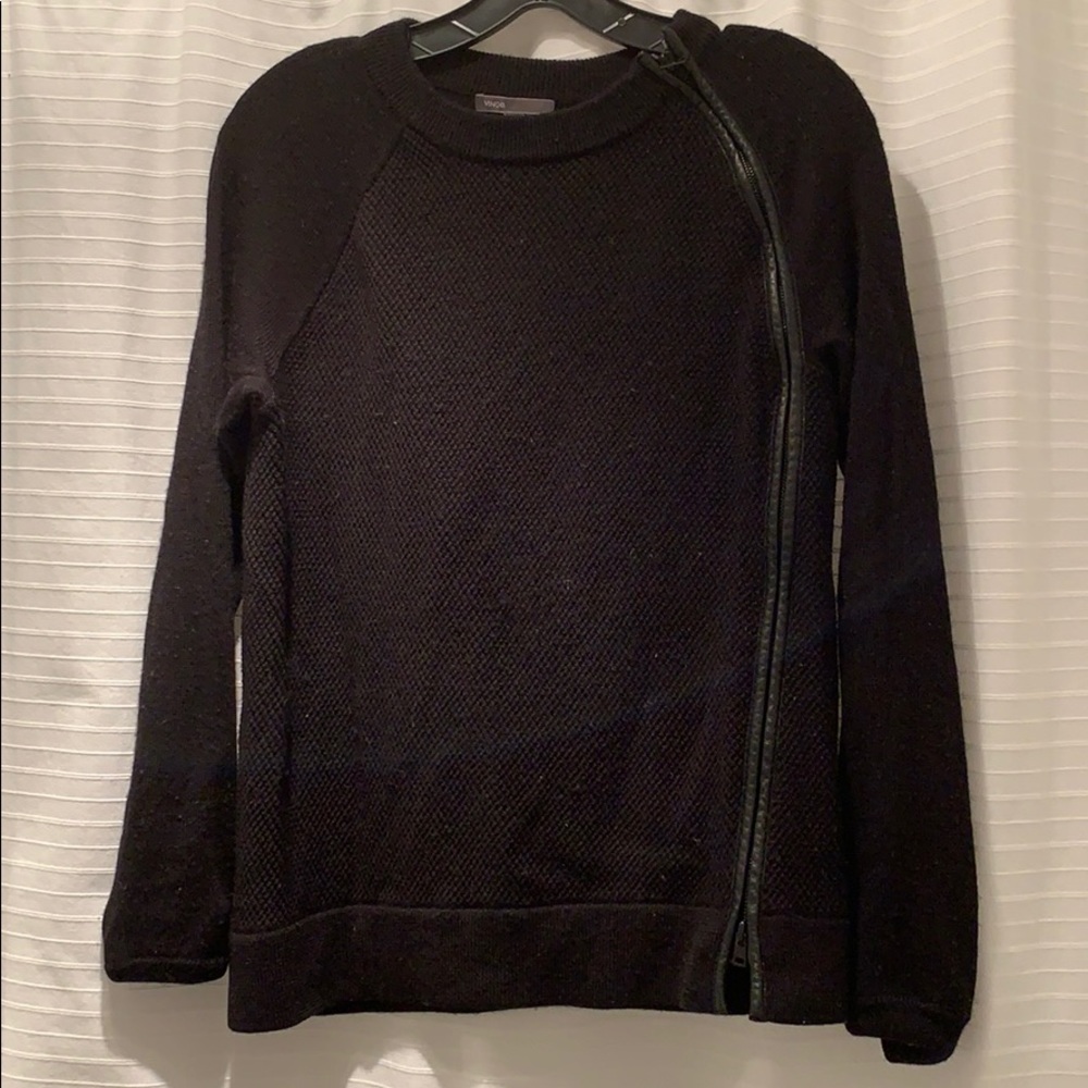 Vince wool and Leather zipper sweater